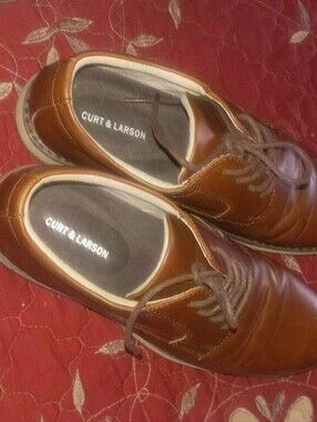 Men's Tan Leather Derby Shoes